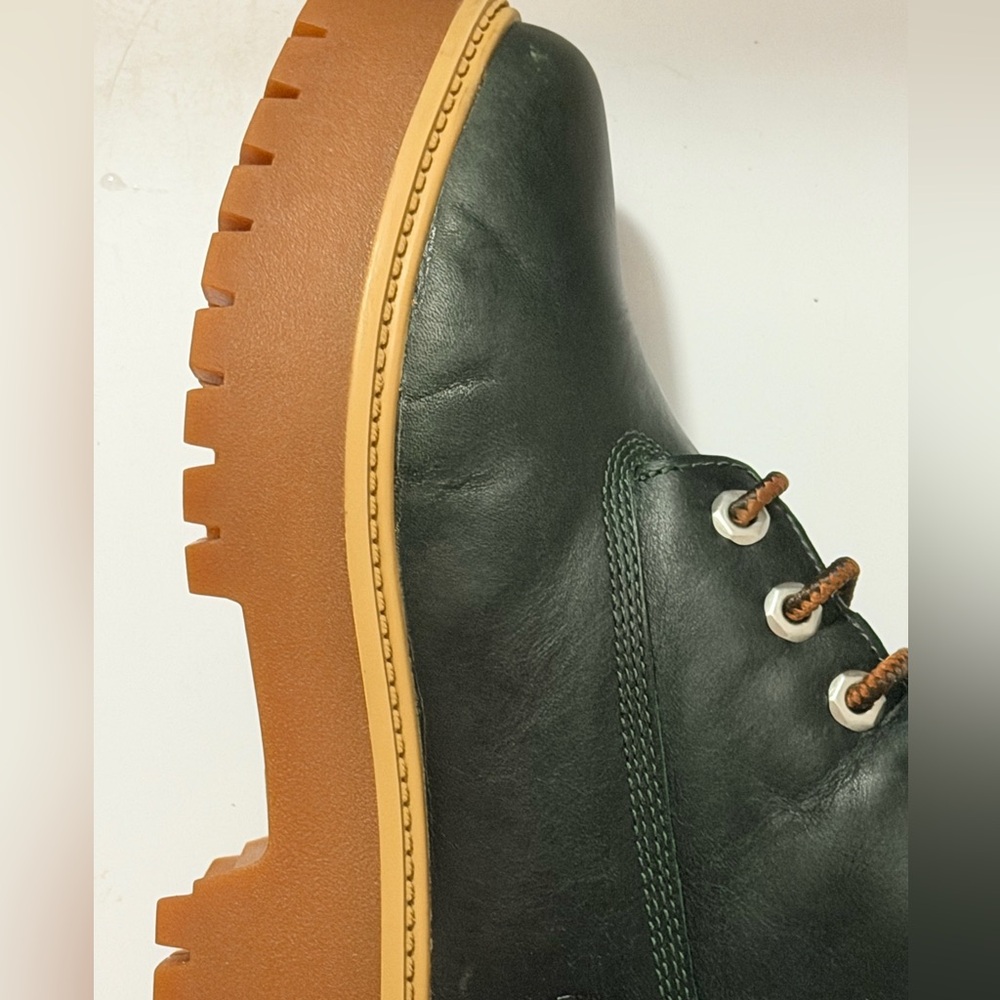 Timberland Dark Green and Brown Platform Boots - Picture 4 of 16